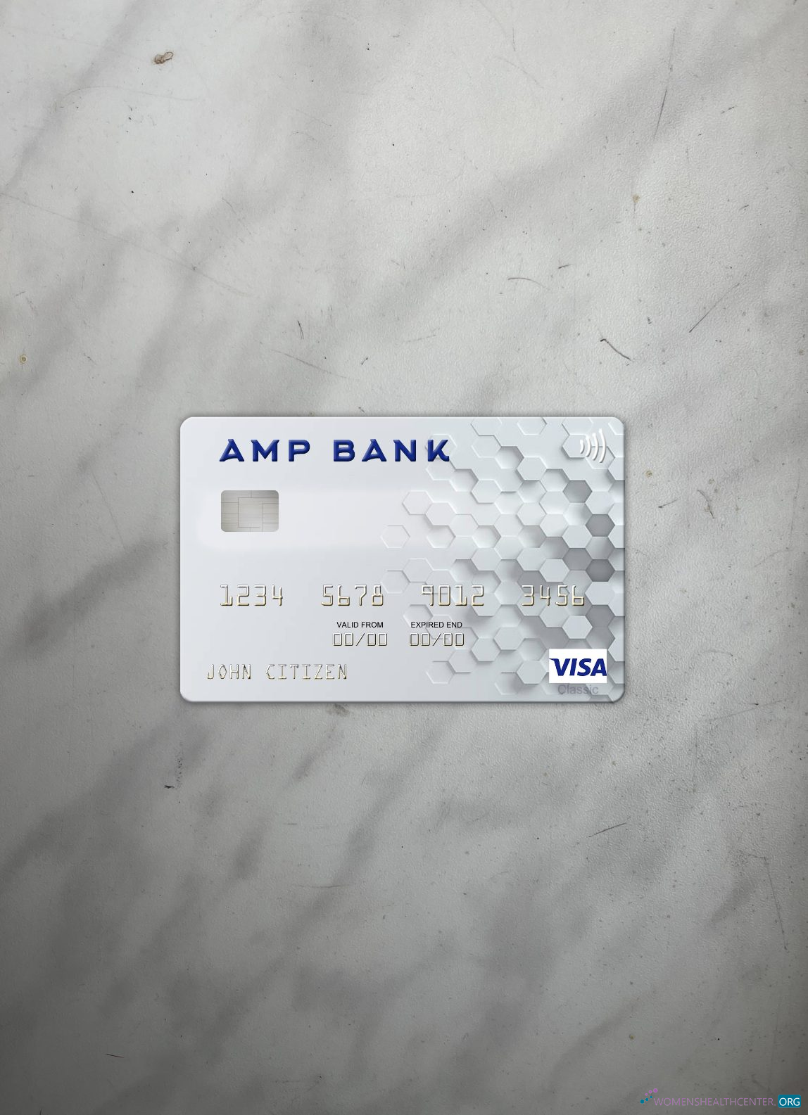 Download Australia AMP Bank visa card photolook front Photoshop template